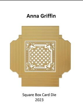 Anna Griffin Gold Square Box Card Die New in Package